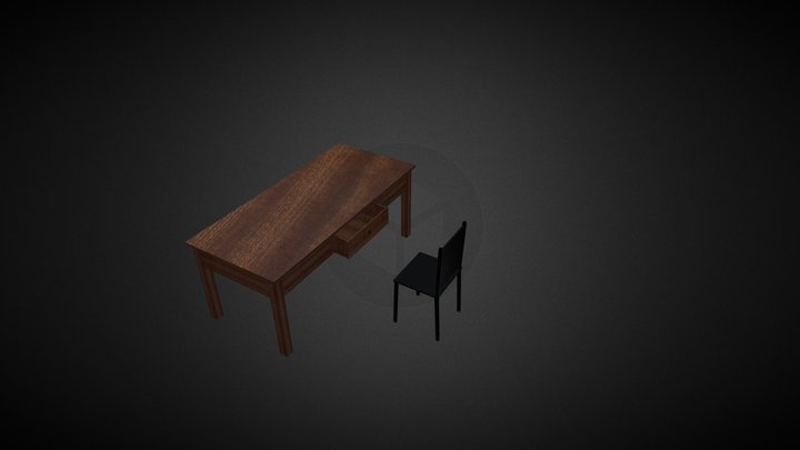 Table & Chair 3D Model