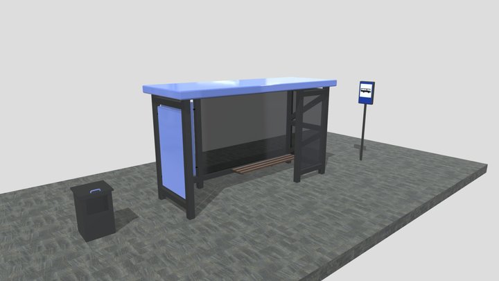 Bus Stop 3D Model