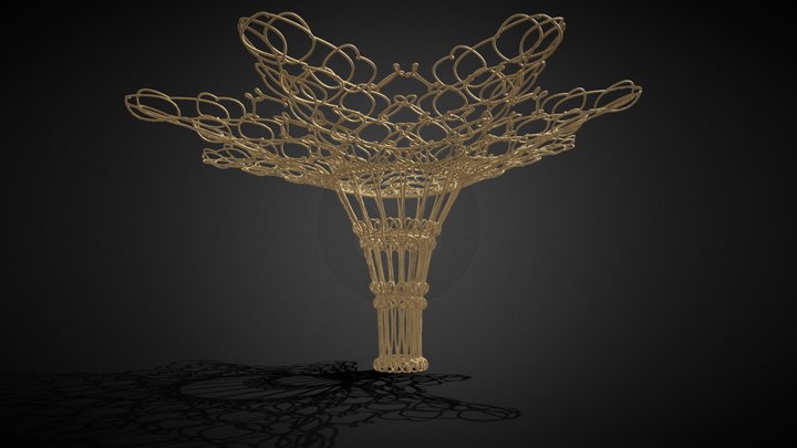 Canopy Wired Metal 001 3D Model