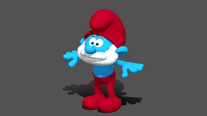 Papa Smurf 3D Model