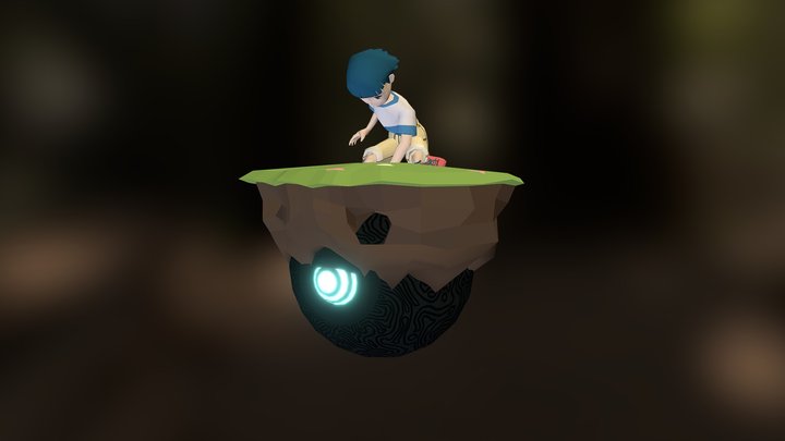 The boy and his vehicle 3D Model