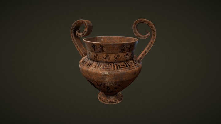 Vaso grego antigo 3D Model