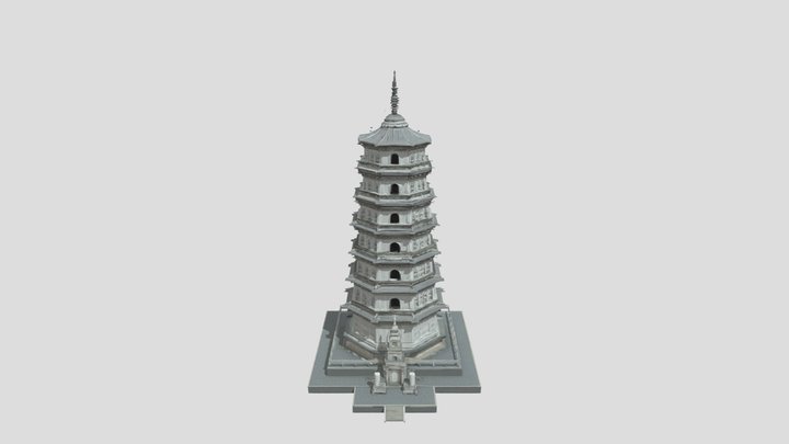 Qingzhou White Pagoda / 慶州白塔 3D Model