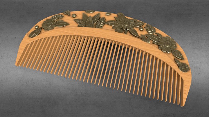 Ivory Comb-4K-BakeMaterialTest – Free 3D Model STL