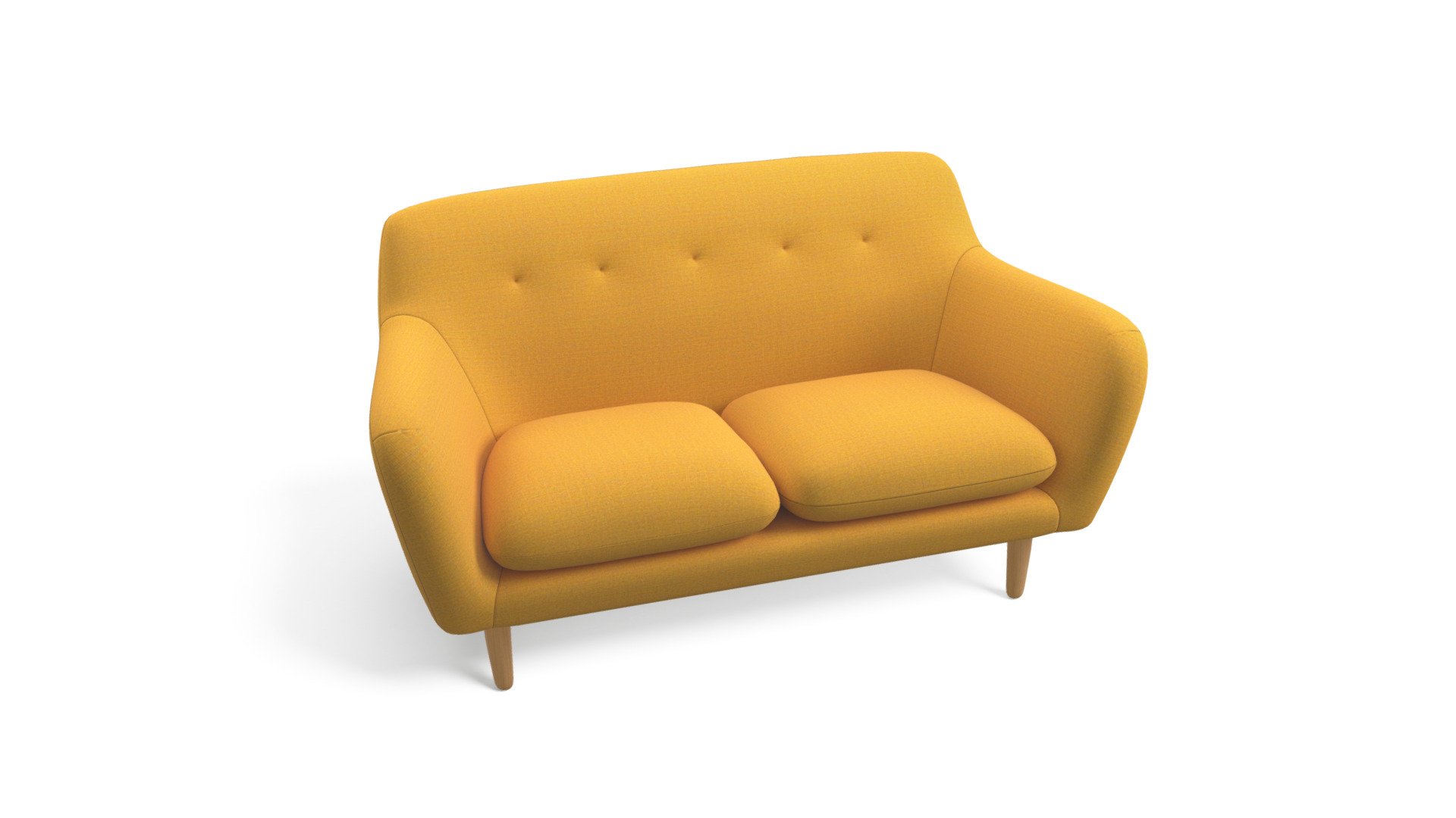 Dylan 2 Seater, Yolk Yellow