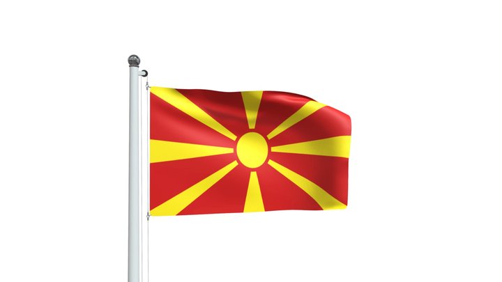 Flag Of Macedonia 3D Model