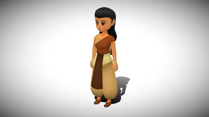 Stylized NPC - Desert People Vashria 3D Model