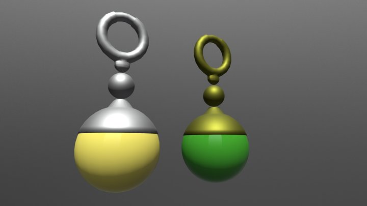 Potara Earrings (Dragon Ball) 3D Model