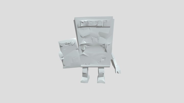 anthropomorphic crying report paper 3D Model