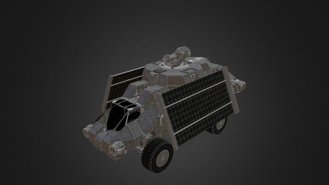 Solar- Scout Rover (Retracted) 3D Model