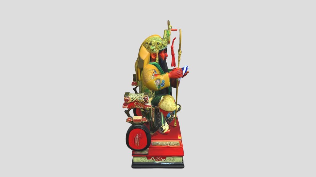 Ornate Deity Statue 3d Model (1)
