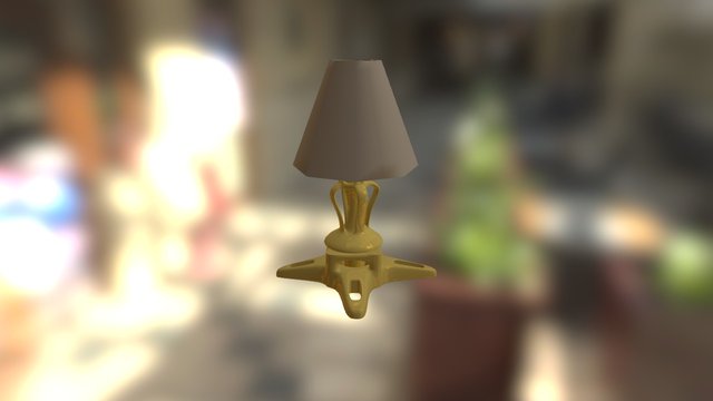 Gold Lamp 3D Model