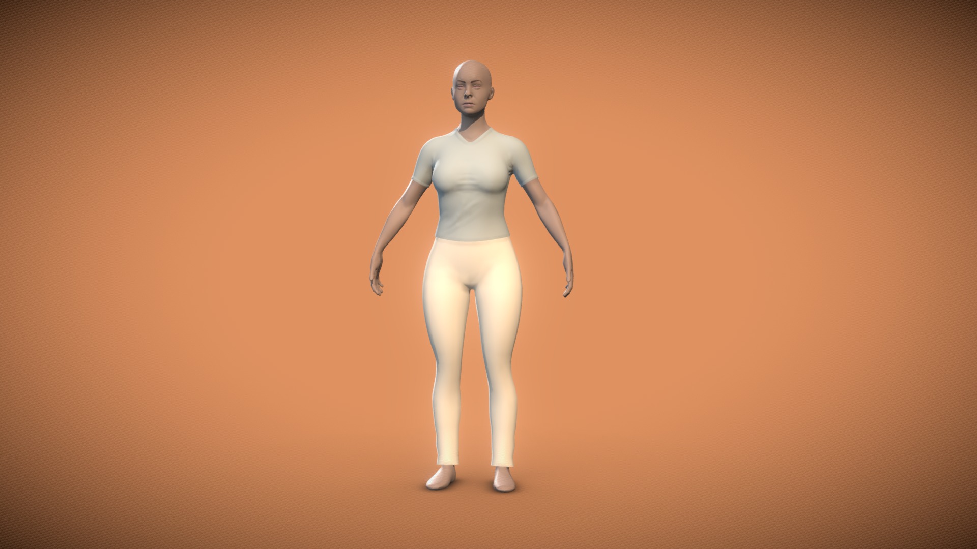 3D model Final - This is a 3D model of the Final. The 3D model is about a mannequin wearing a white outfit.
