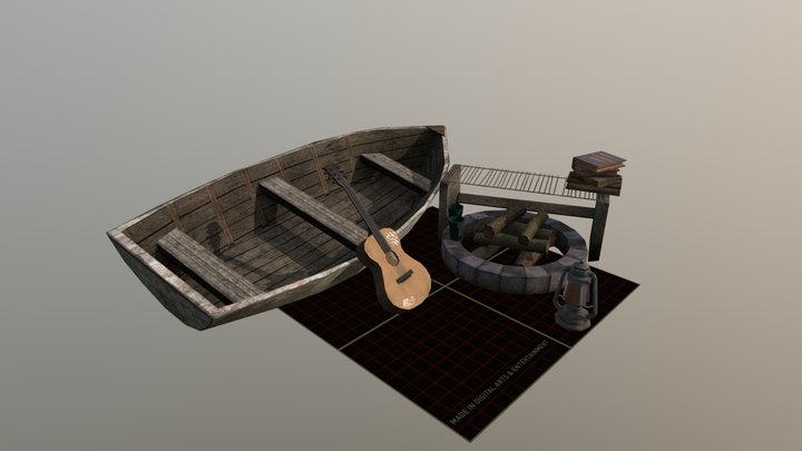 DAE 5 Finished props - FOREST LONER 3D Model