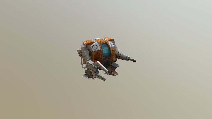 Anno 2205 - moon robot - walk cycle 3D Model