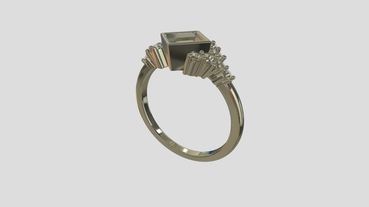 ADRG034 goldring wedding engagement luxury – Free 3D Model STL