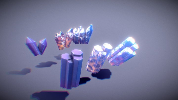 Crystals pack 3D Model