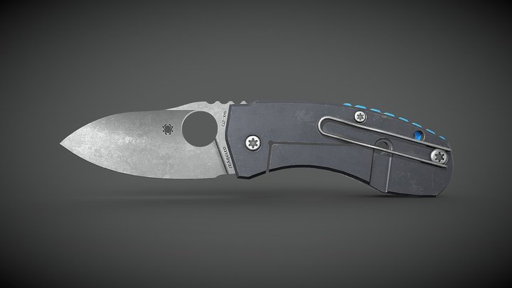Spyderco Techno Knife 3D Model
