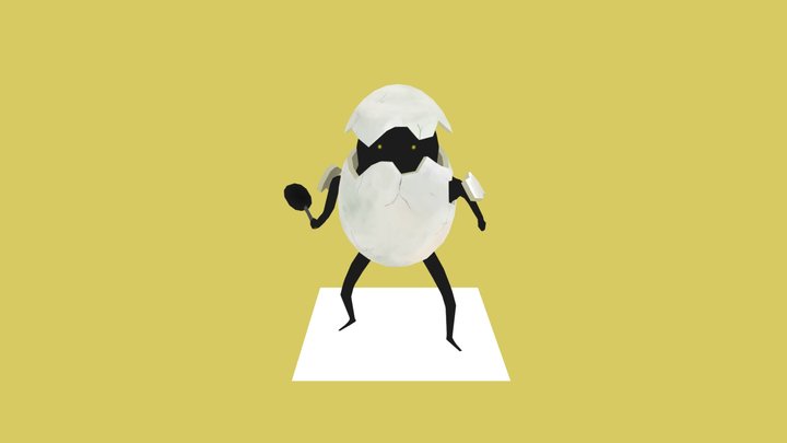 EggManAnimated 3D Model
