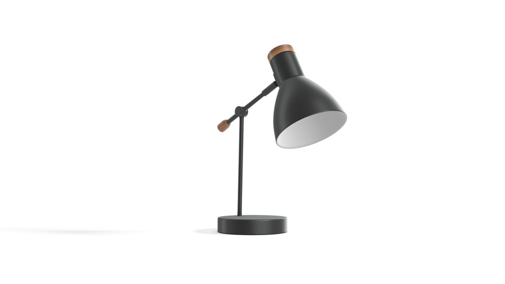 Cohen Bedside Table Lamp, Grey and American Oak