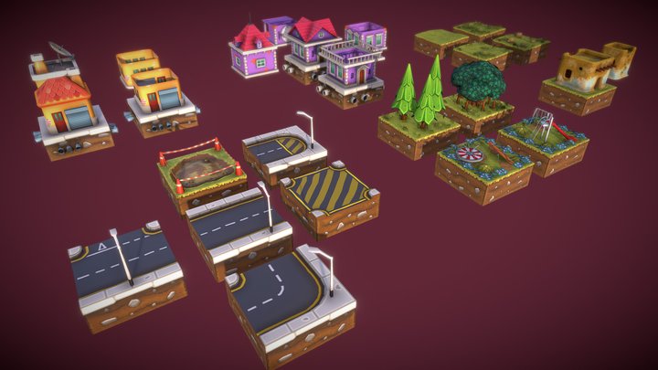 Build my City Modular Pieces 3D Model