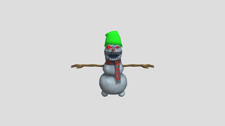 chicken-gun-scary-snowman 3D Model