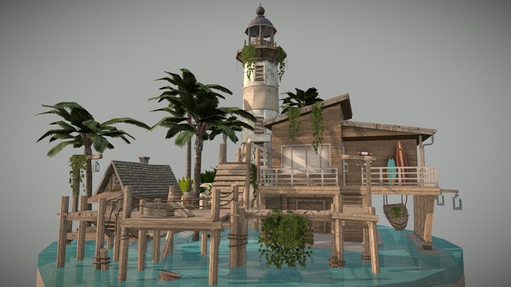 DAE Diorama - By The Ocean 3D Model