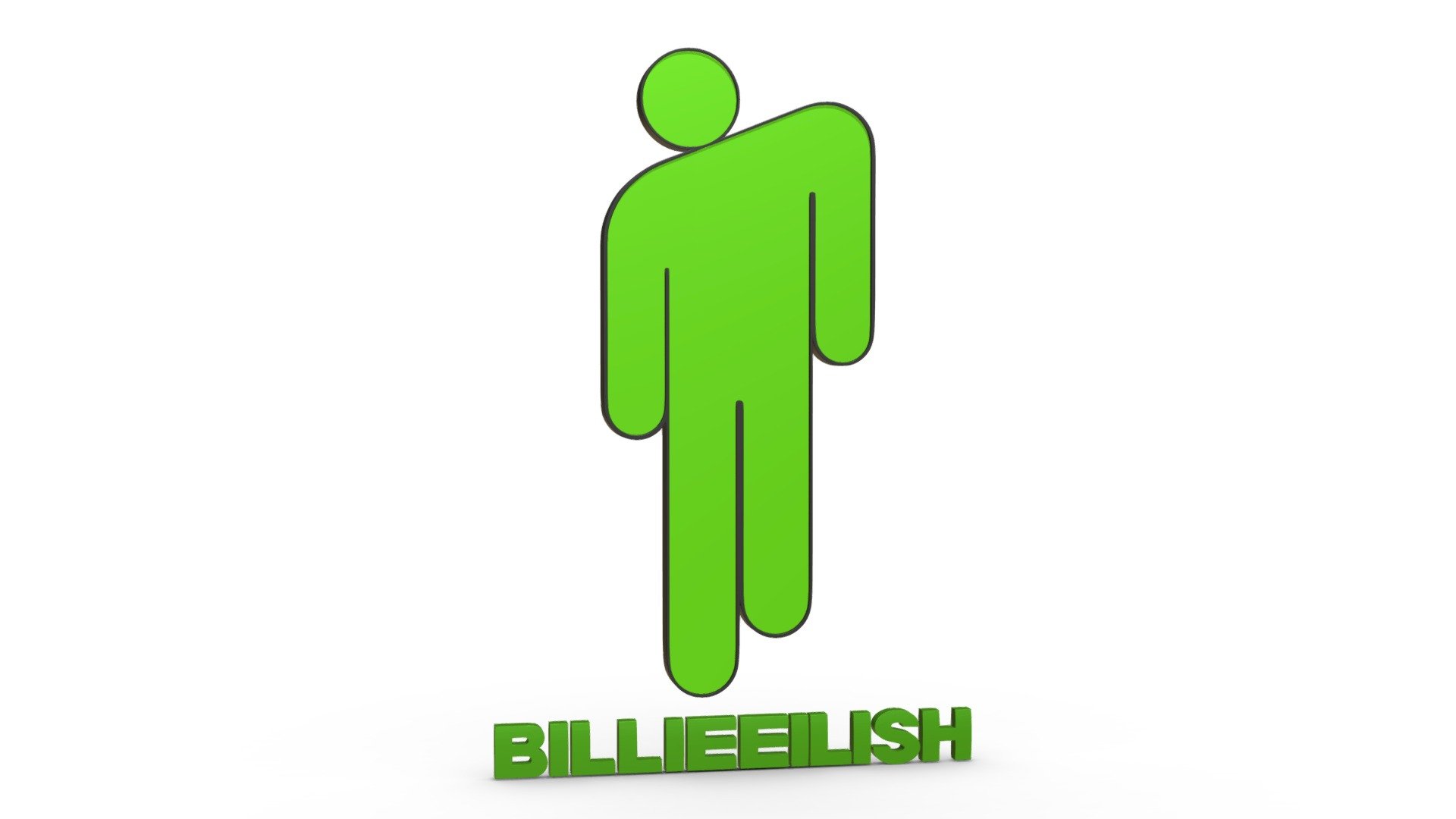 Billie Eilish logo - 3D model by PolyArt (@ivan2020) [63dc19d] - Sketchfab