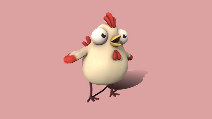 Chicken Enemy Fire - Forest Tails 3D Model