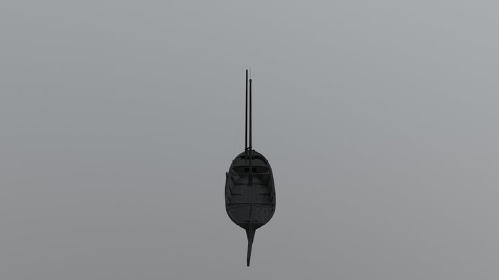 Sprit-sailed barge 3D Model