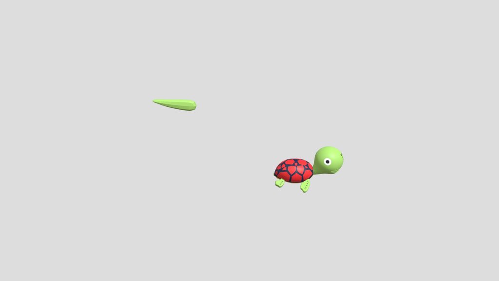 Cartoon Turtle Low Poly