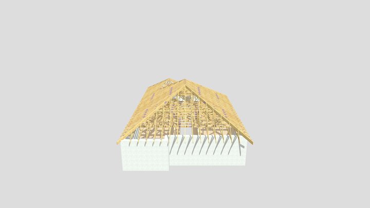 Dunowen Roof Trusses Rev B 3D Model