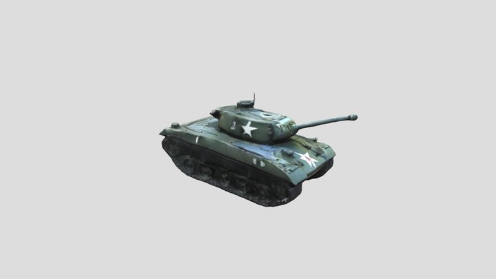 world_war_united_states_tank_draft 3D Model