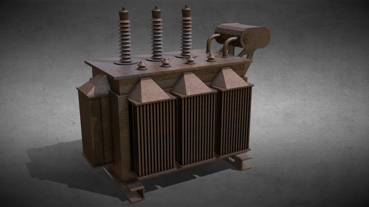 Rusty Electric Transformer 3D Model