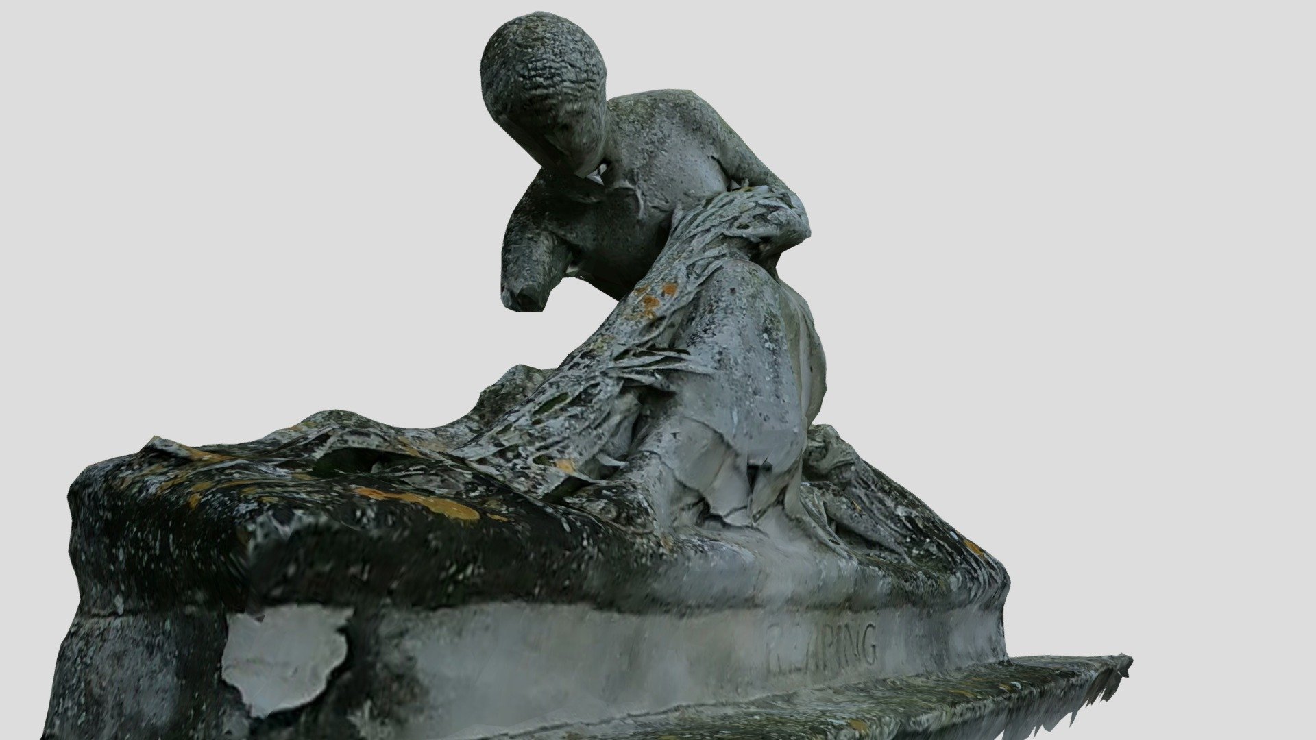 Reaping statue