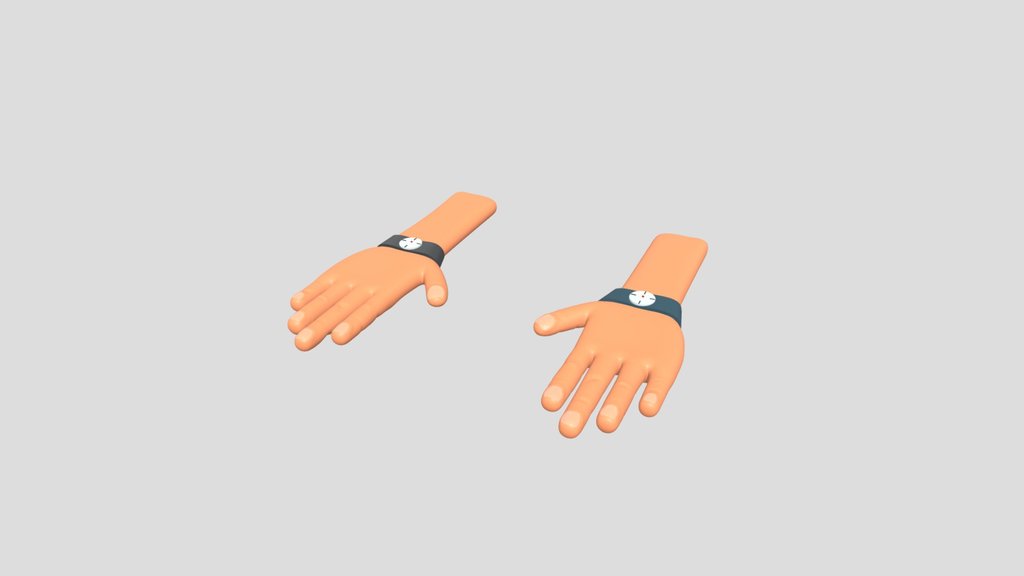 Human Hands And Arms With Watches 3d Model