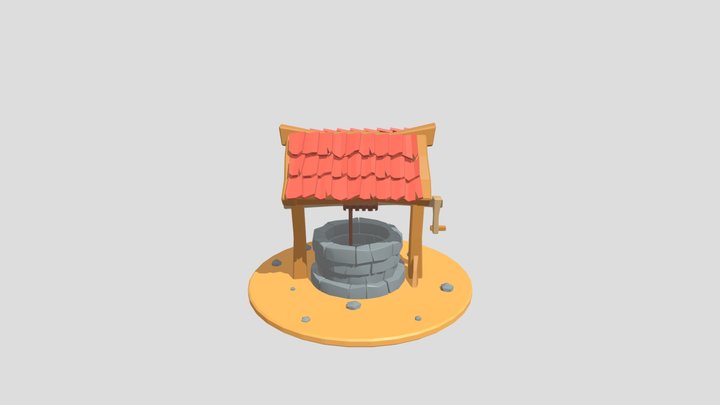 Low Poly Well 3D Model