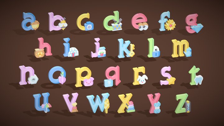 Letters 3D models - Sketchfab