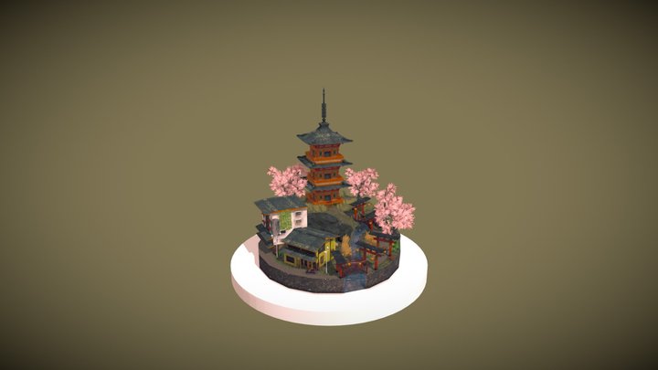 City Scene 2020 Kyoto Countryside 3D Model