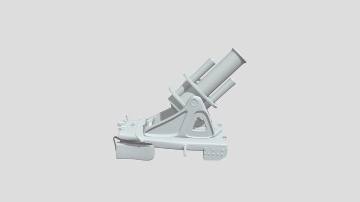 World War I Cannon 3D Model
