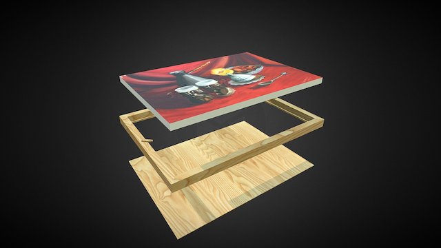 Box storage for canvases 3D Model