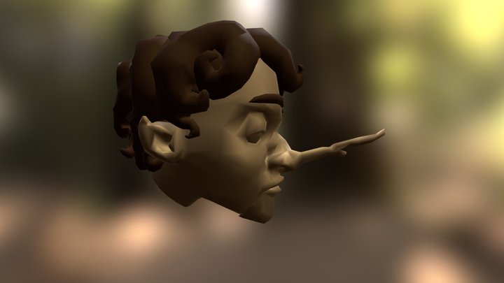 Pinnocchio Head 3D Model