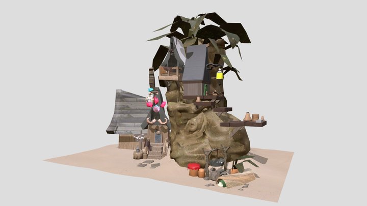Voodoo Cabin  (concept by Krzysztof Maziarz) 3D Model