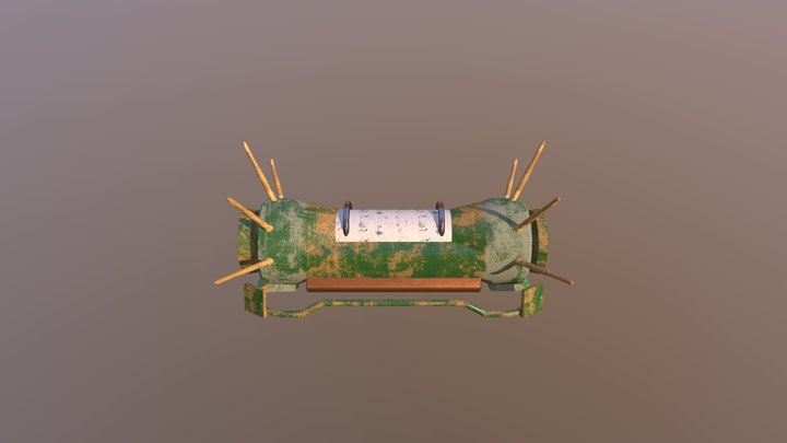 Low Poly Sci-Fi Chest 3D Model