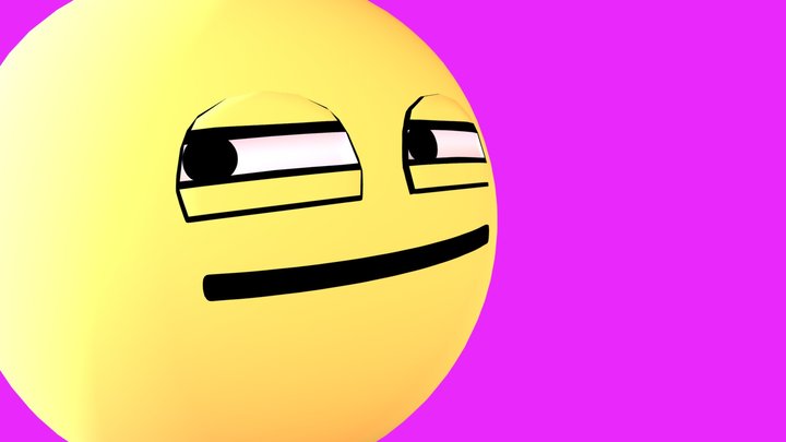 Shifty-eye emoji guy 3D Model