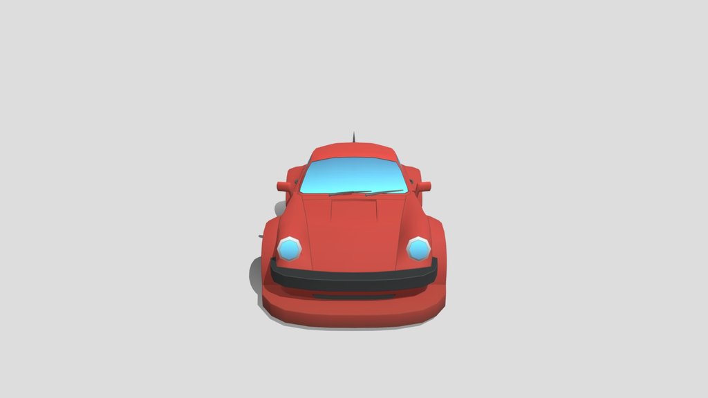 Lowpoly car inspired by Porsche