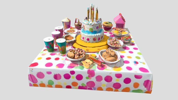Birthday 2 - food – Kostenloses 3D-Modell STL