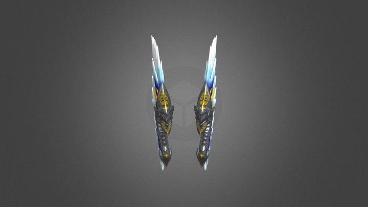 Sapphire Angel Wings Fanmade 3D Model
