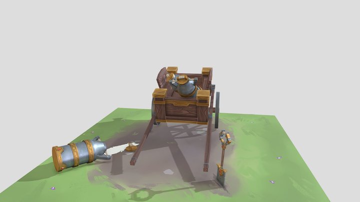 [Student Work] Dwarf transport cart 3D Model