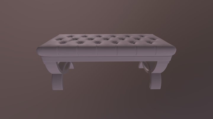 Beene Upholstered Bench 3D Model